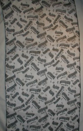 Black and White Staves Scarf